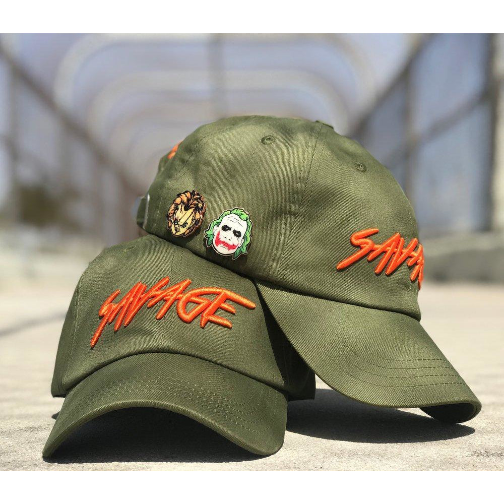 Olive & Orange Cotton Savage Hat – Achill3