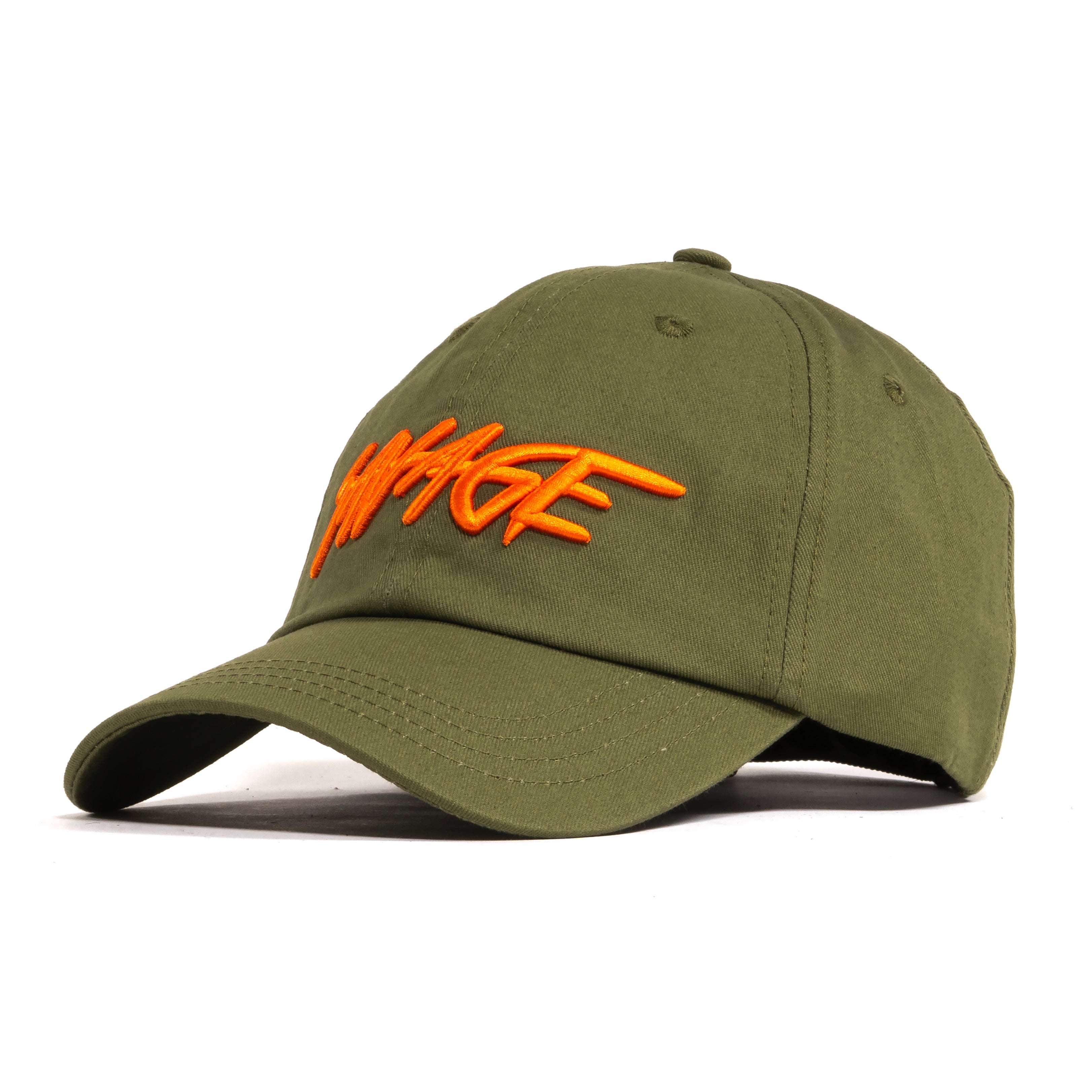 Olive & Orange Cotton Savage Hat – Achill3